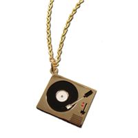 Record Player/Decks Necklace-As Seen In Heat Magazine!